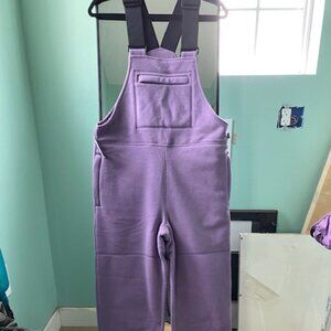 NWT Tna purple fleece jumpsuit with zip pockets
